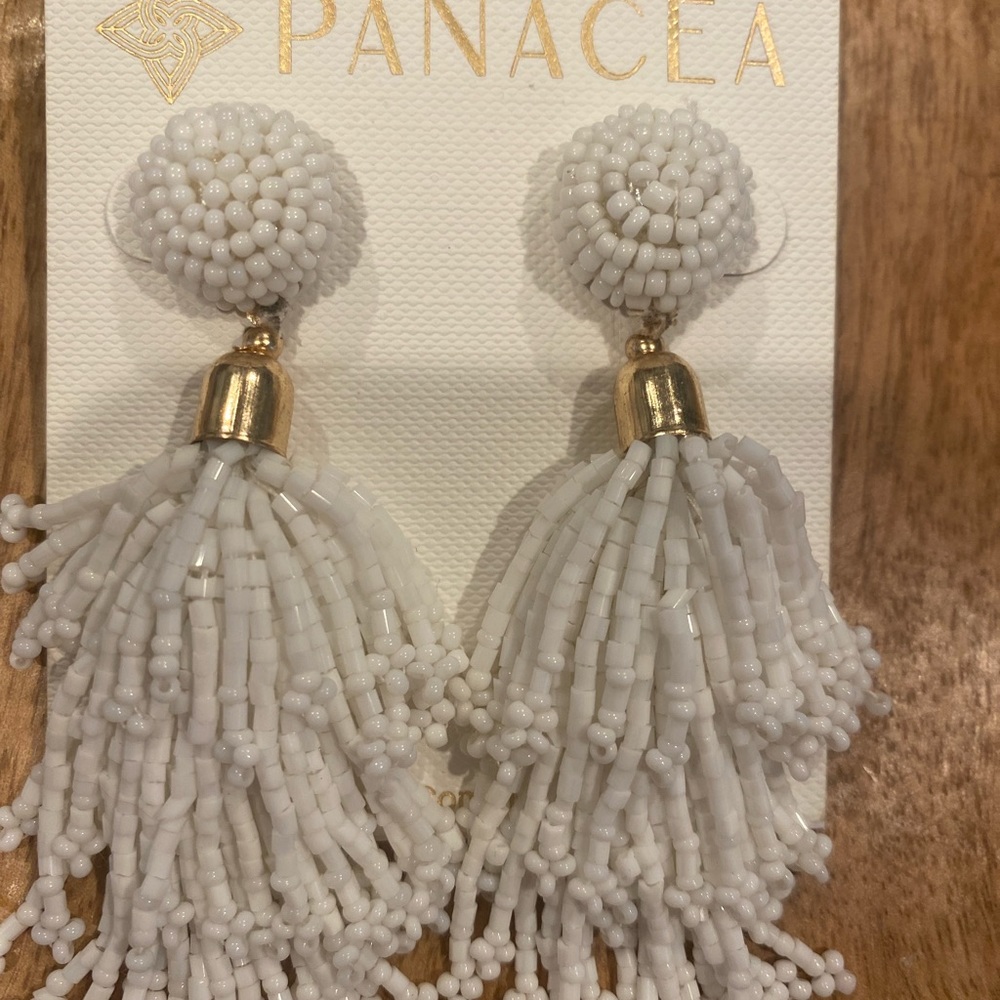 Tassel Beaded Tassel Earrings